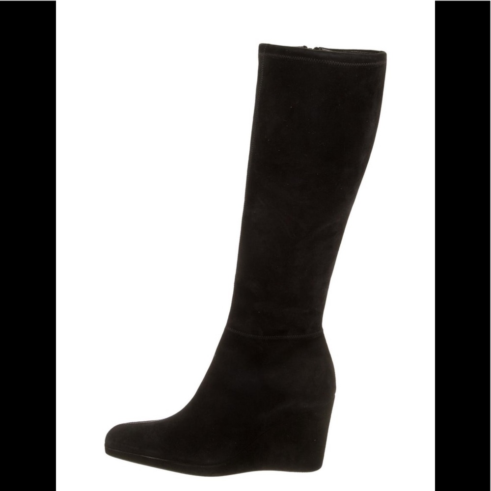 Prada Tall Suede Black Boots